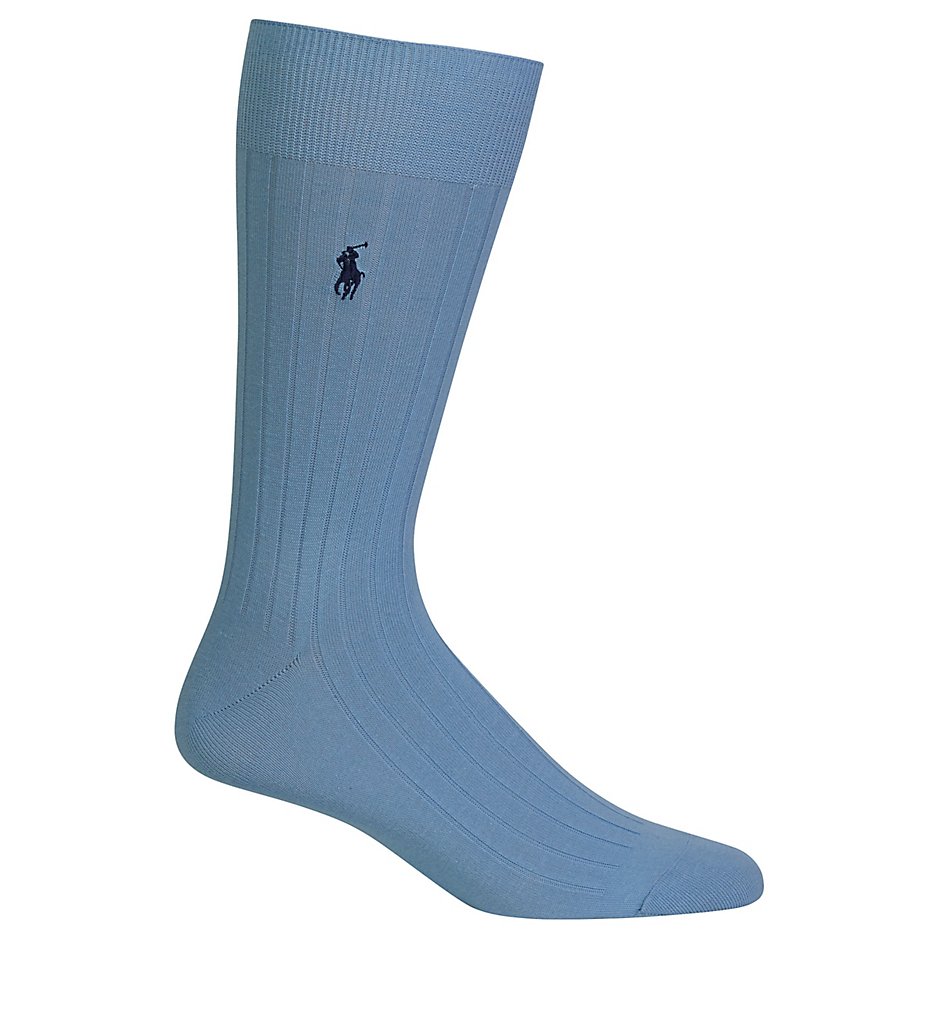 Polo Ralph Lauren 84831 Egyptian Cotton Rib Crew Sock (Sky)