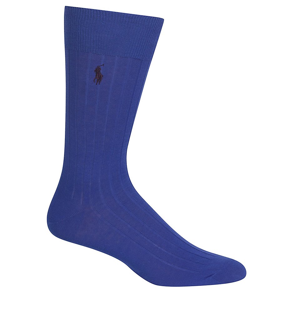 Polo Ralph Lauren 84831 Egyptian Cotton Rib Crew Sock (Winward Blue)