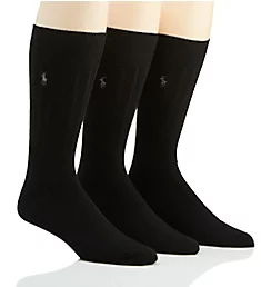 Super Soft Rib Socks - 3 Pack BLK O/S