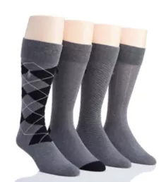 Classic Flat Knit Crew Socks - 4 Pack