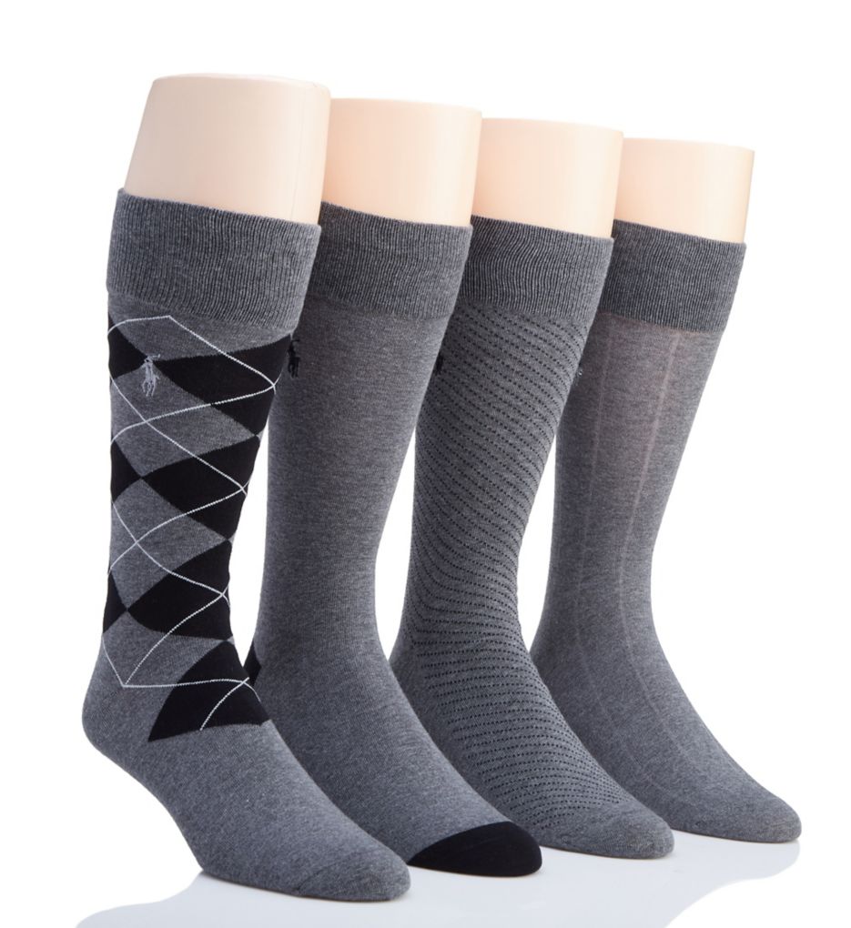 Classic Flat Knit Crew Socks - 4 Pack-gs