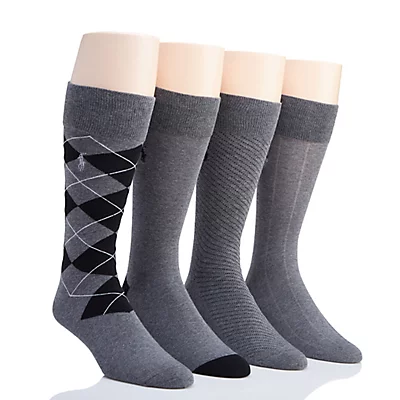 Classic Flat Knit Crew Socks - 4 Pack