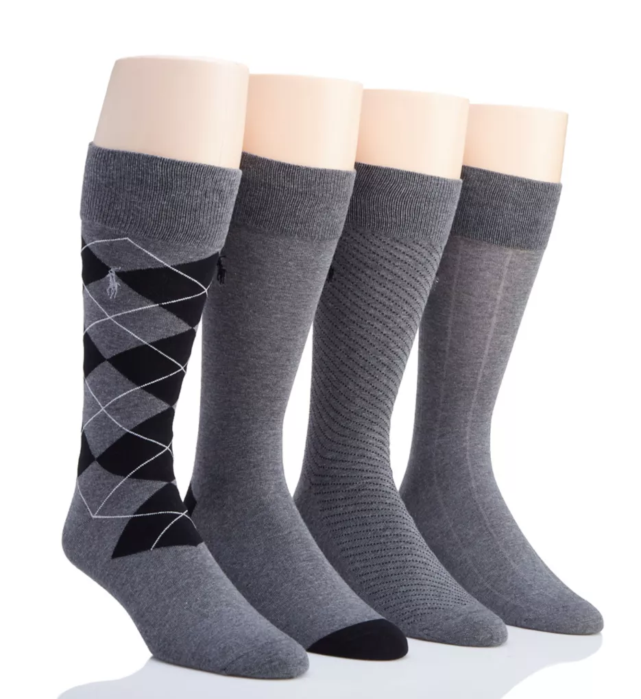 Classic Flat Knit Crew Socks - 4 Pack by Polo Ralph Lauren