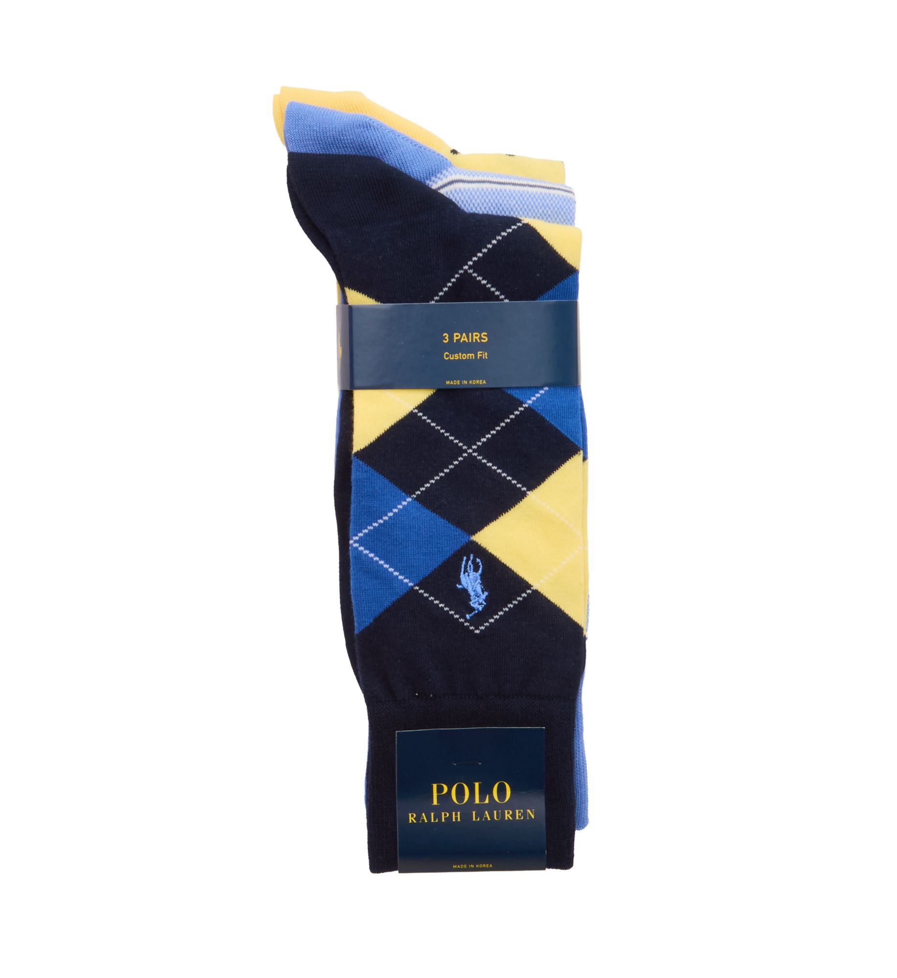 Polo Ralph Lauren Patterned Trouser Sock - 3 Pack 891001 - Image 1