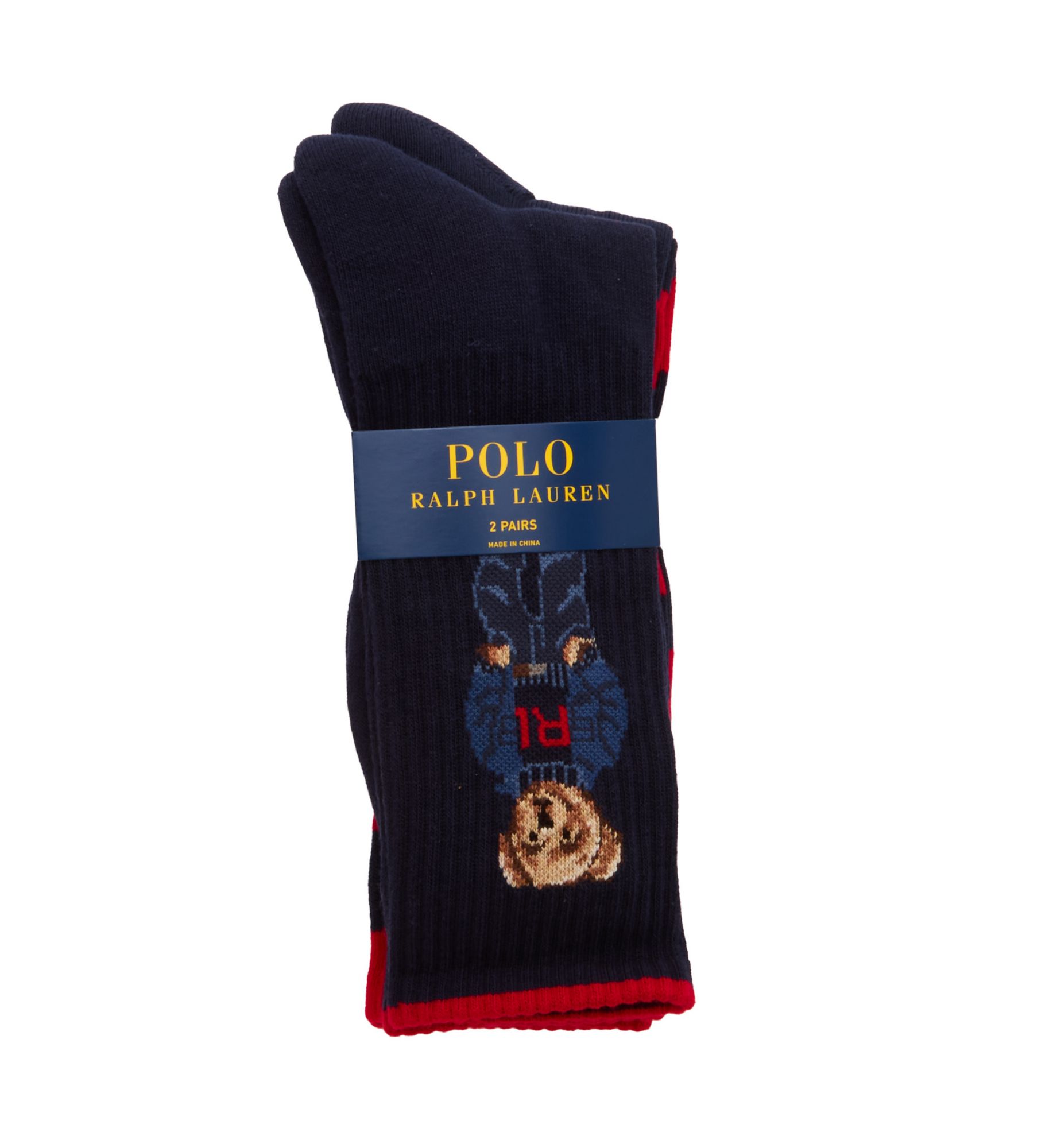 Polo Ralph Lauren Denim Turtleneck Bear Socks - 2 Pack 891008 - Image 1