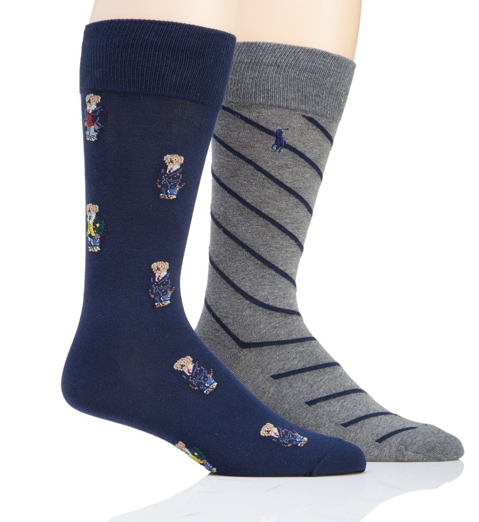 All Over Preppy Polo Bear Socks - 2 Pack-gs