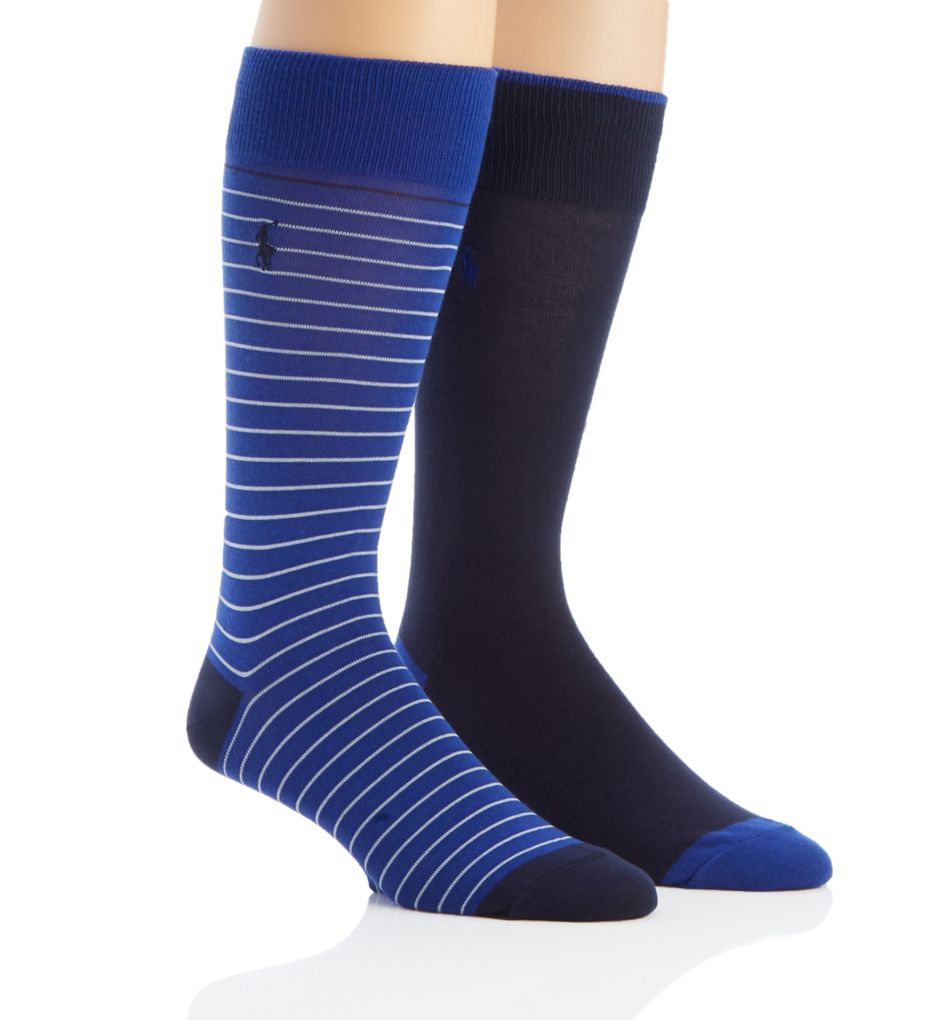 Thin Stripe Dress Socks - 2 Pack