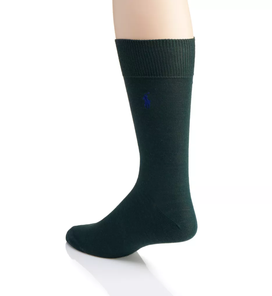 Solid Rib Pima Cotton Wool Dress Sock by Polo Ralph Lauren