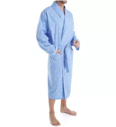 All Over Pony Cotton Robe Beach Blue/White L/XL