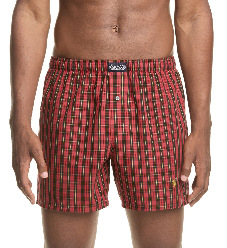 Cotton Classic 50's Plaid Woven Boxer Miller Plaid/Gold S by Polo Ralph  Lauren