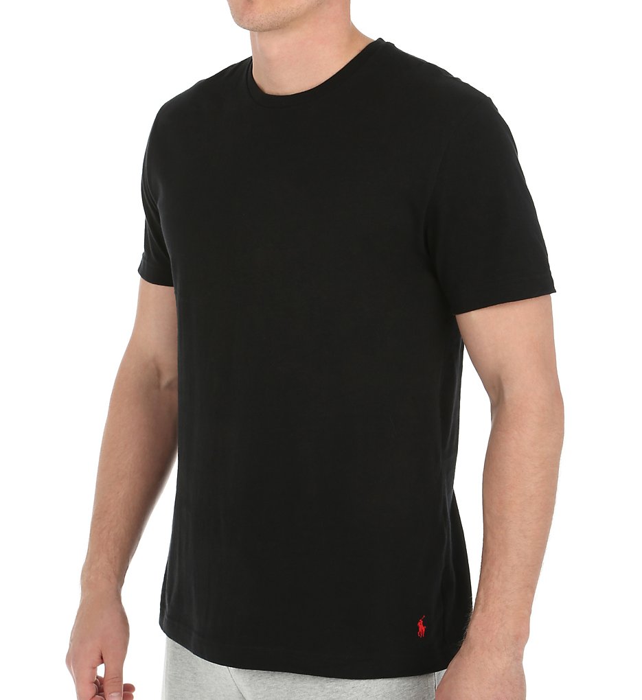 Polo Ralph Lauren L161 Relaxed Fit 100% Cotton Short Sleeve Crew (Polo Black)