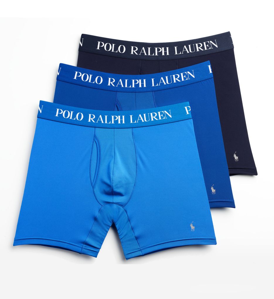 Polo Ralph Lauren Cotton Stretch Mesh Classic Fit Boxer Briefs, Pack of 3