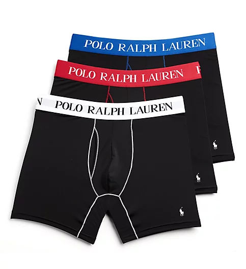 Polo Ralph Lauren 4D-Flex Performance Mesh Boxer Briefs - 3 Pack Polo Black S 