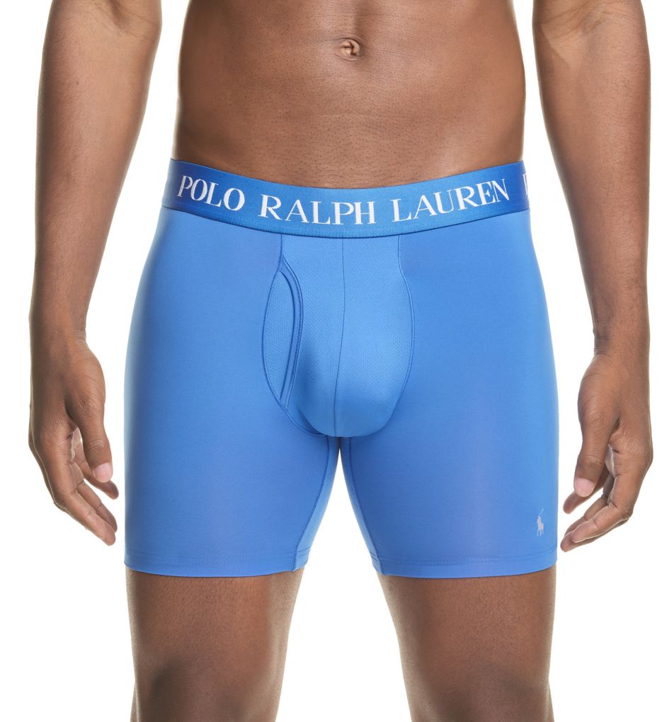 4D-Flex Performance Mesh Boxer Briefs - 3 Pack Colby Blue/Royal/Navy S by  Polo Ralph Lauren