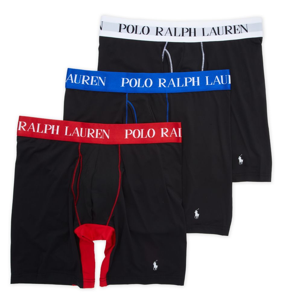 Image of Polo Ralph Lauren 4D-Flex Performance Mesh Boxer Briefs - 3 Pack