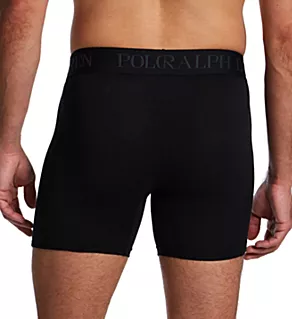 4D Flex Max Boxer Brief w/Rib Side Panel - 3 Pack Polo Black XL