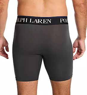 4D-Flex Cool Long Leg Boxer Briefs - 3 Pack Charcoal/Royal/Black L