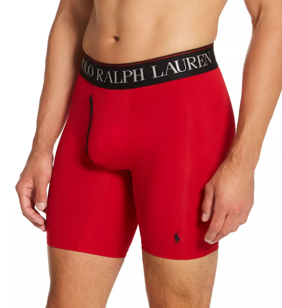 Polo Ralph Lauren Lux 4d-flex Cotton Modal Boxer Brief 3-pack In  Royal,red,black