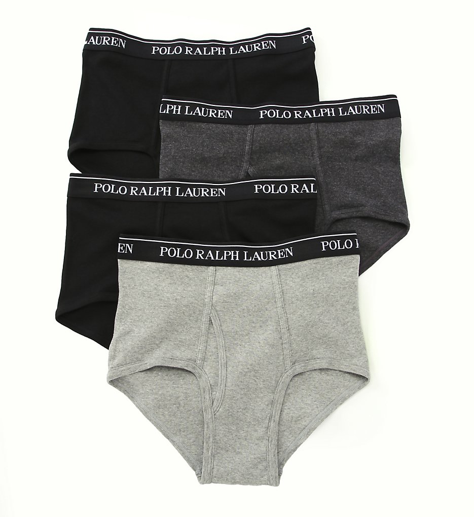 Polo Ralph Lauren LCMB Classic Fit 100% Cotton Mid-Rise Briefs - 4 Pack ...