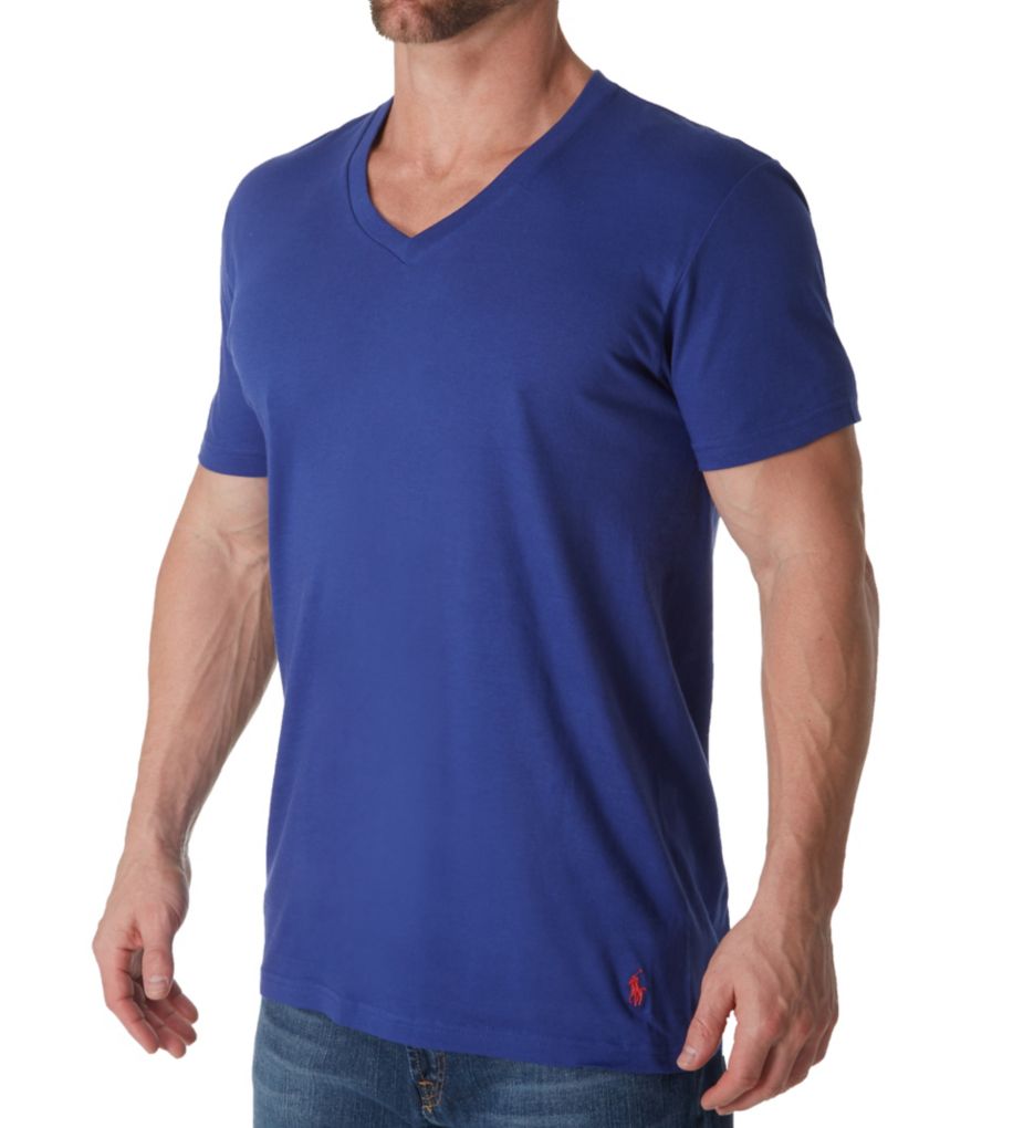 Classic Fit 100% Cotton V-Neck Shirts - 3 Pack