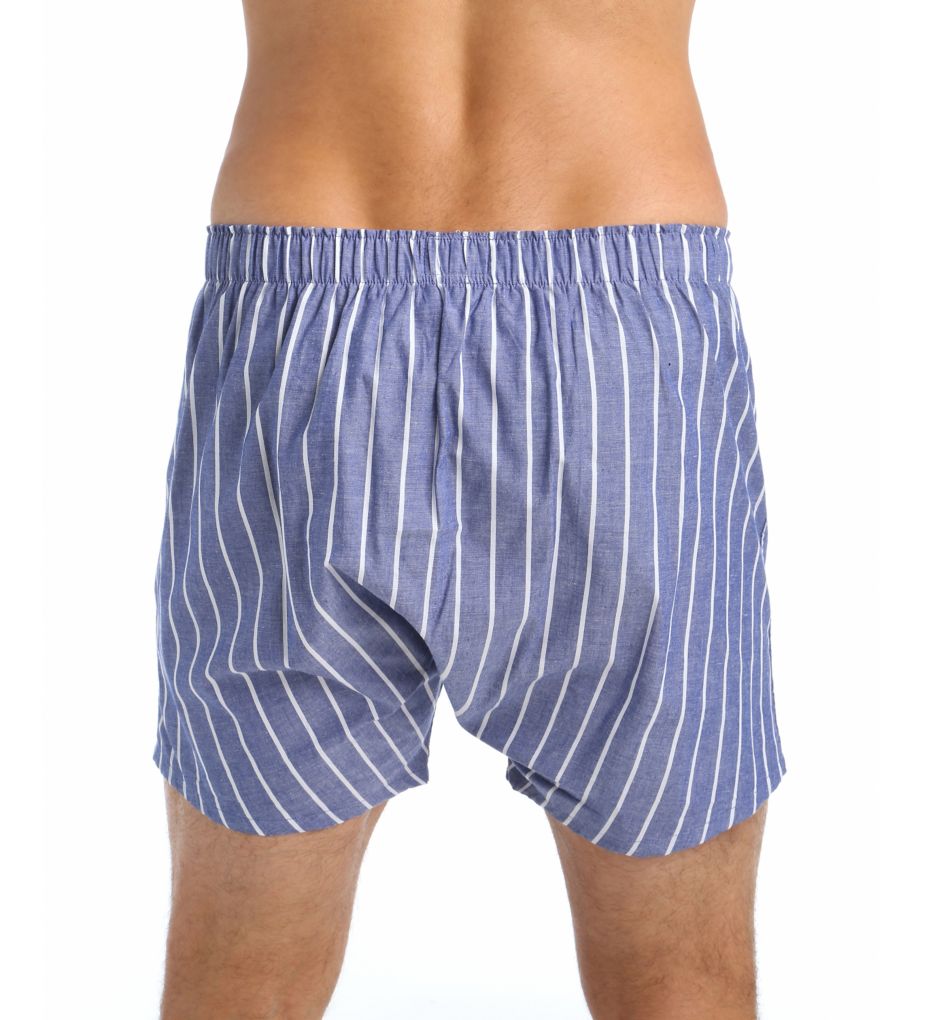 Classic Fit 100% Cotton Woven Boxers - 3 Pack-bs