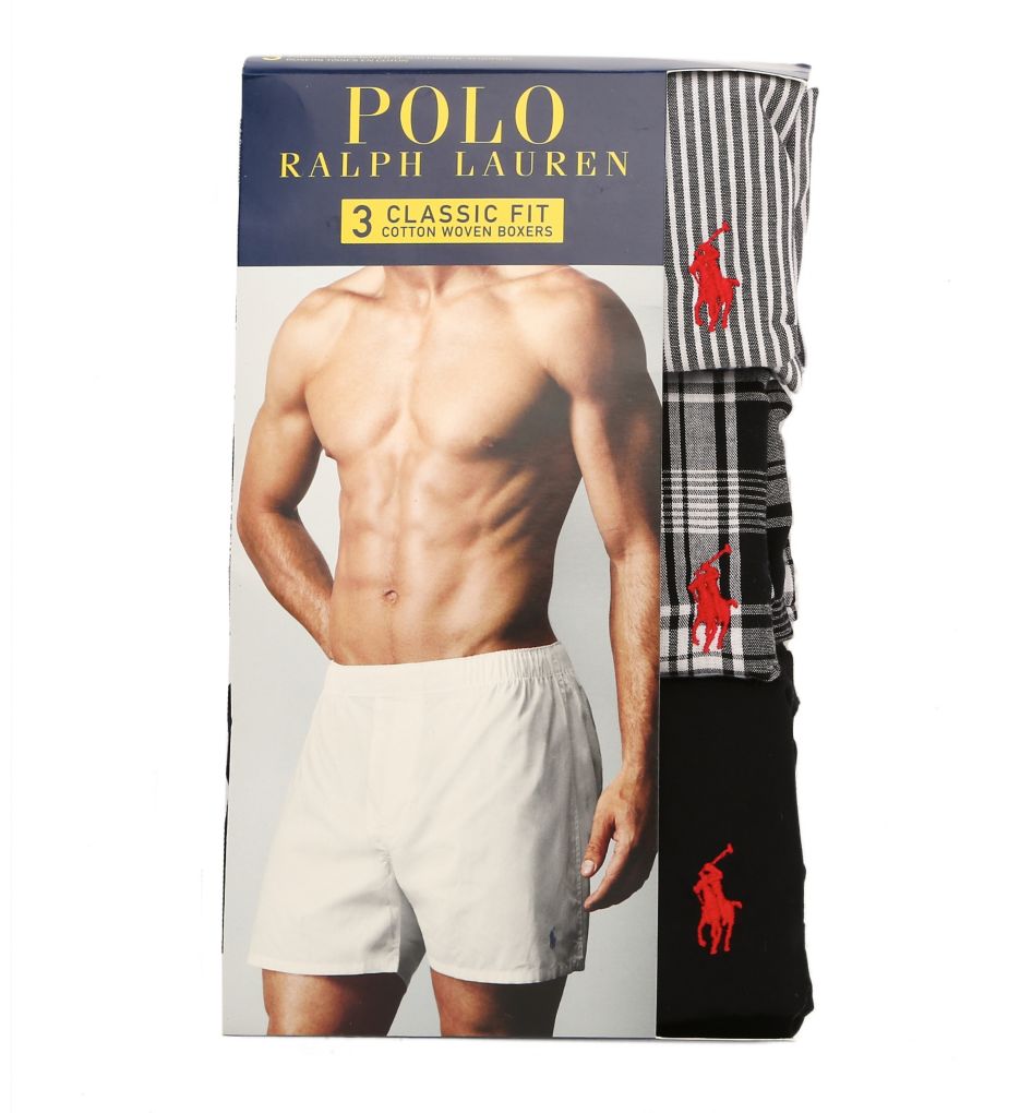 Classic Fit 100% Cotton Woven Boxers - 3 Pack-cs1