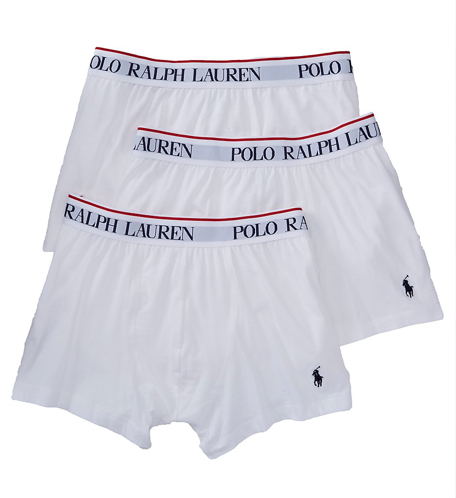Polo Ralph Lauren LEBBP3 Stretch Cotton Pouch Boxer Briefs - 3 Pack (White/Cruise Navy)