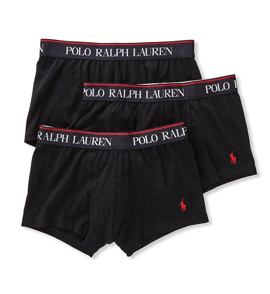 Polo Ralph Lauren LETRP3 Stretch Cotton Jersey Trunks - 3 Pack (Polo Black)