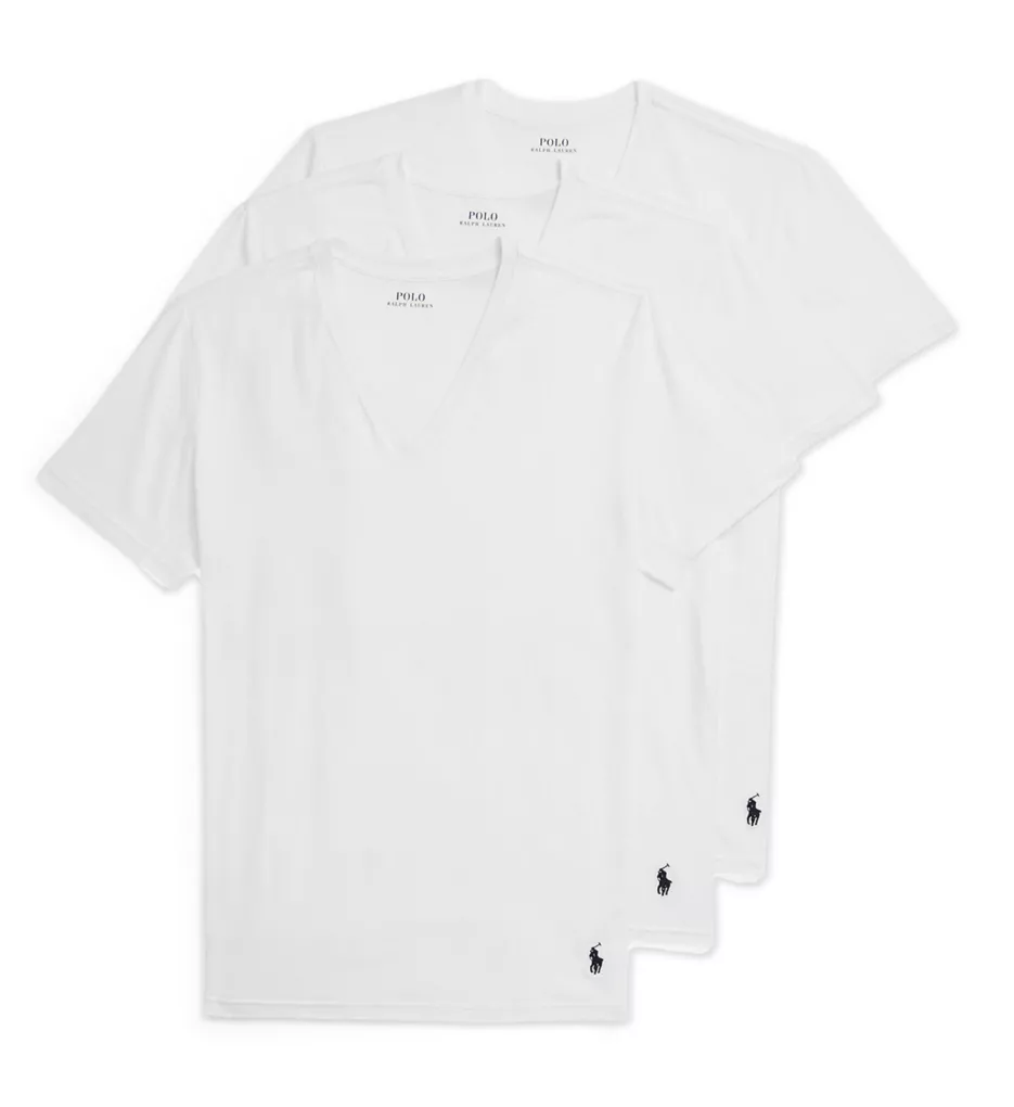4DFlex Cooling Cotton Modal  V-Neck T-Shirt - 3 PK 3 White/Cruise Navy XL
