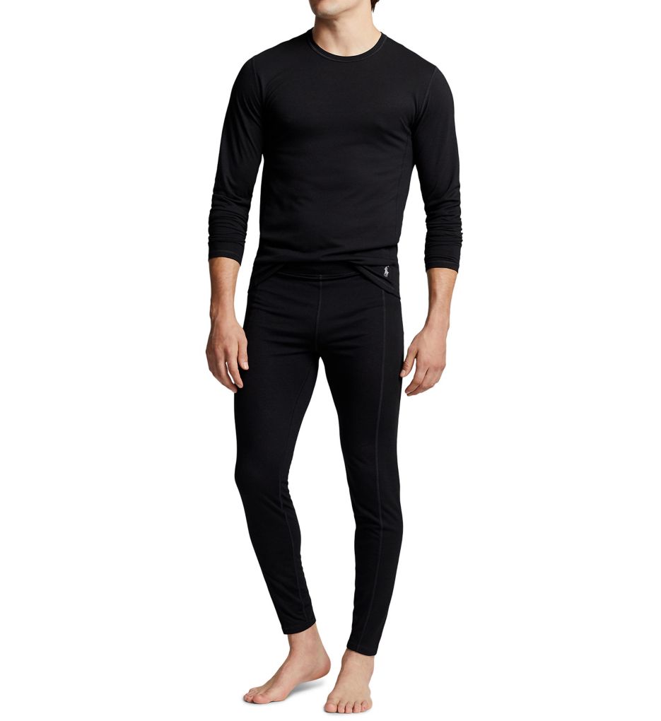 Polo Ralph Lauren Wool Blend Base Layer Pant with Side Panels Polo Black M  - Image 4