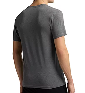 Organic Cotton Crew Neck T-Shirt - 3 Pack Charcoal/White/Black S