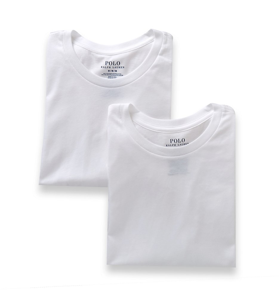 Polo Ralph Lauren LPCNP2 Cotton Comfort Blend Crew Neck T-Shirts - 2 Pack (White)