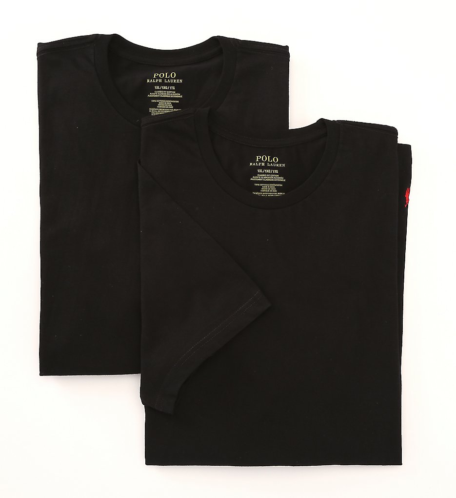 Polo Ralph Lauren LXCN Big Man 100% Cotton Crews - 2 Pack (Black)