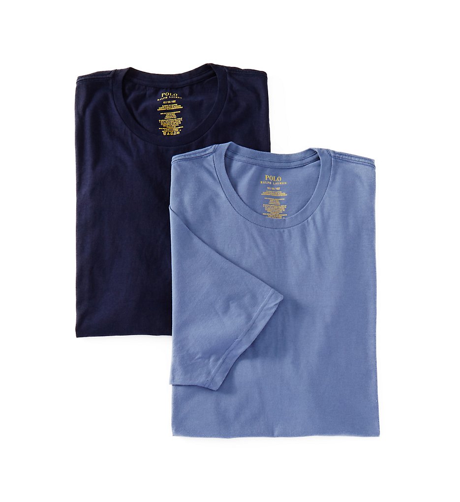 Polo Ralph Lauren LXCN Big Man 100% Cotton Crews - 2 Pack (Cruise Navy/Blue)
