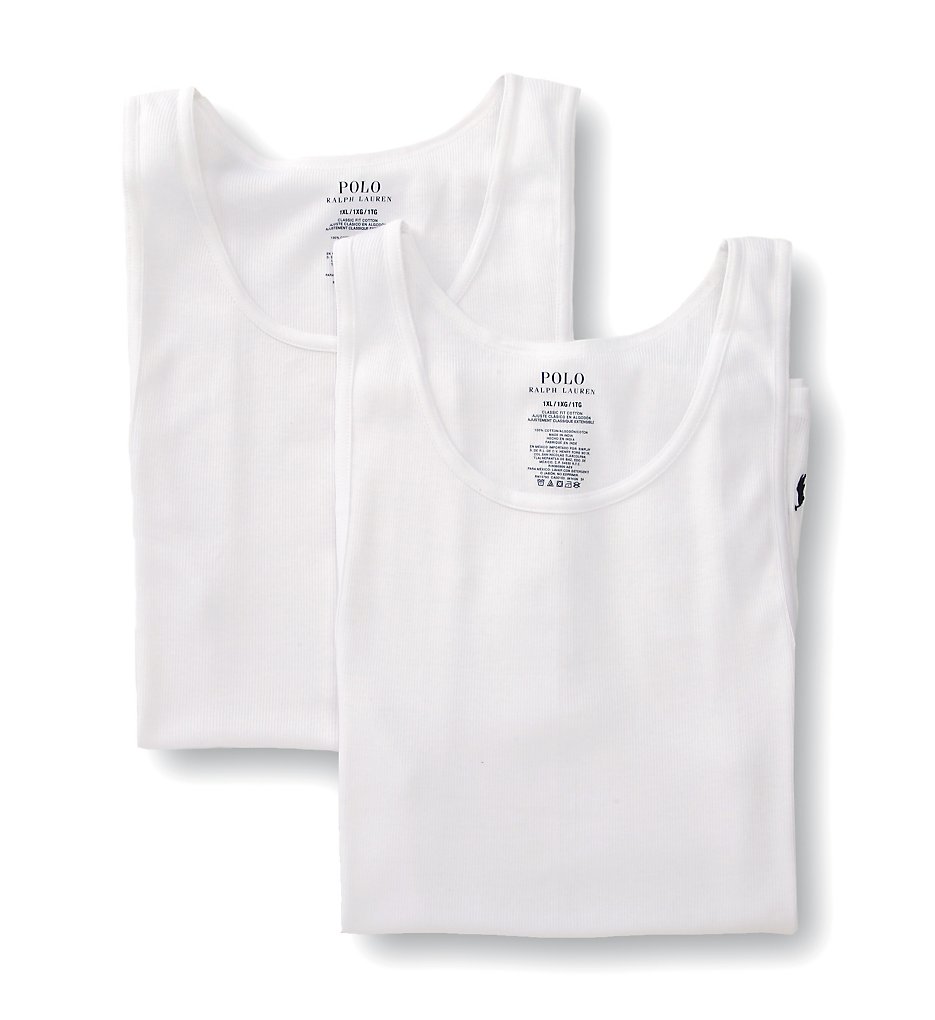 Polo Ralph Lauren LXTK Big Man 100% Cotton Tanks - 2 Pack (White)