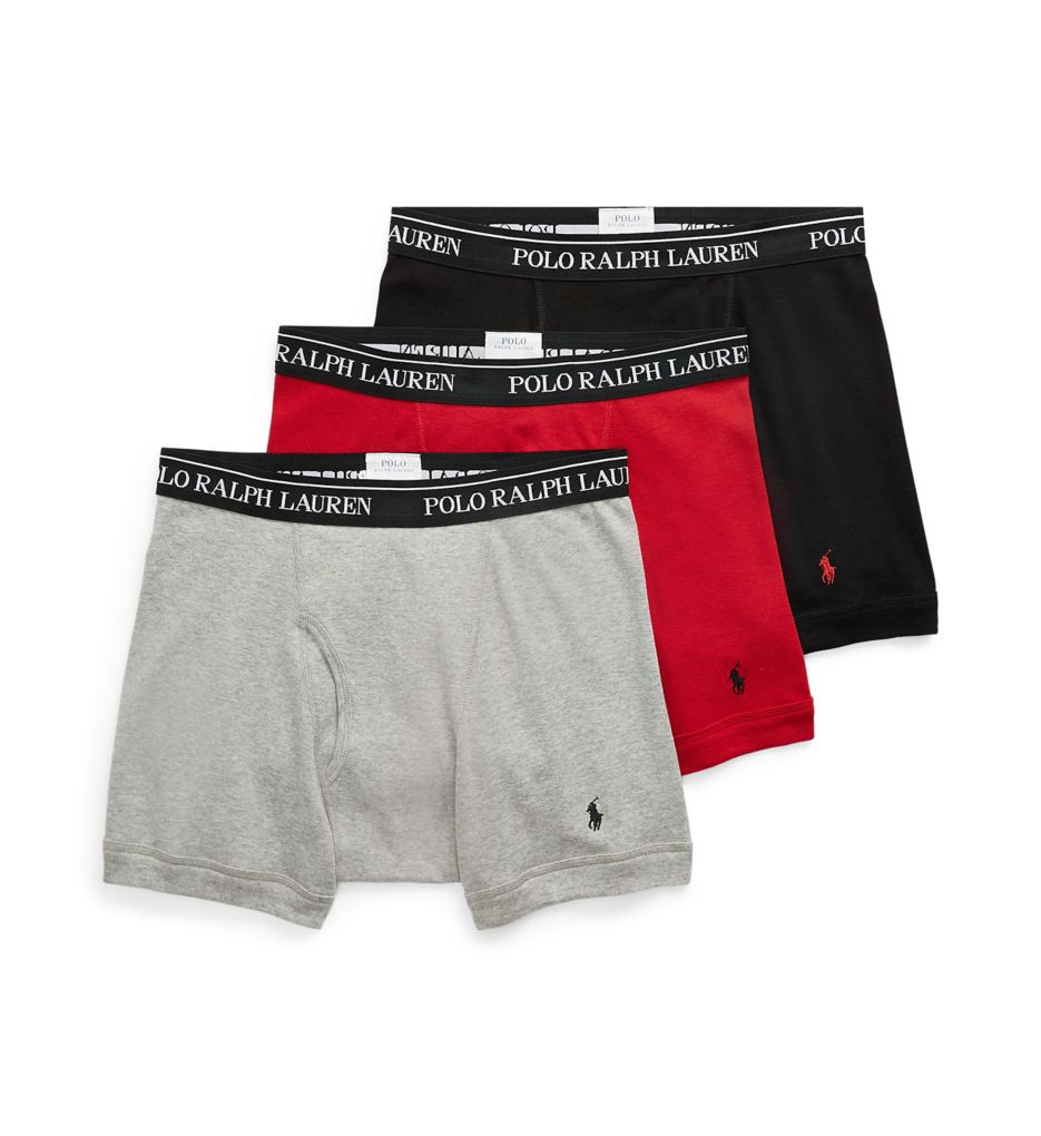 Classic Fit Cotton Mid-Rise Boxer Brief - 3 Pack by Polo Ralph Lauren