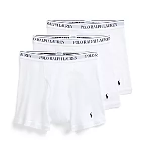 Classic Fit Cotton Mid-Rise Boxer Brief - 3 Pack WHT L