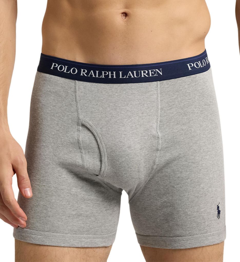 Polo Ralph Lauren NCBBP3 Classic Fit Cotton Mid-Rise Boxer Brief - 3 Pack