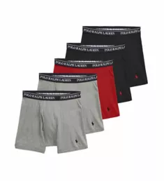 Classic Fit Cotton Boxer Briefs - 5 Pack ADRDBK S