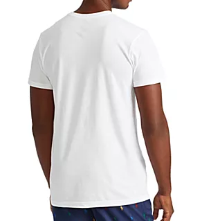 Classic Fit 100% Cotton Crew T-Shirt - 3 Pack White/Surf Blue/Navy M