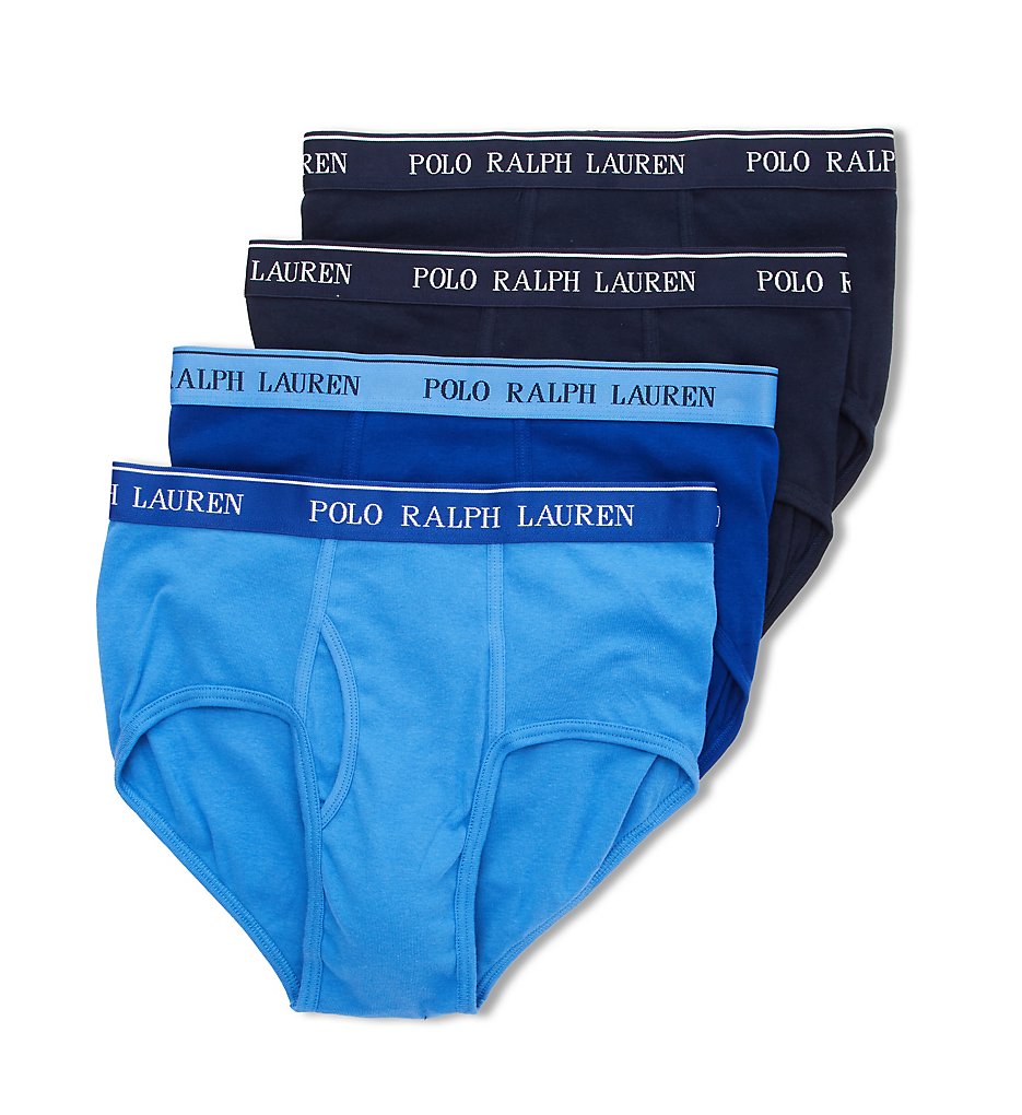 Classic Fit Cotton Mid-Rise Briefs - 4 Pack by Polo Ralph Lauren