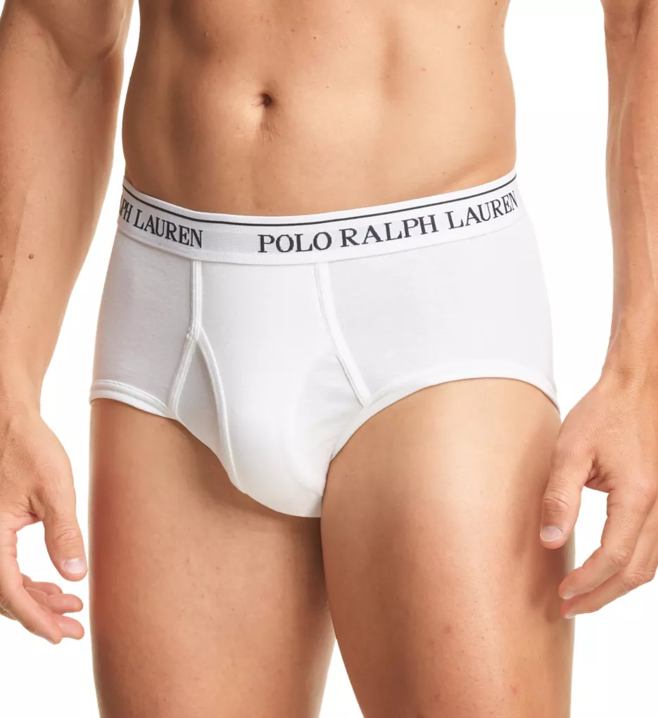 Classic Fit Mid Rise Briefs - 6 Pack WHT S