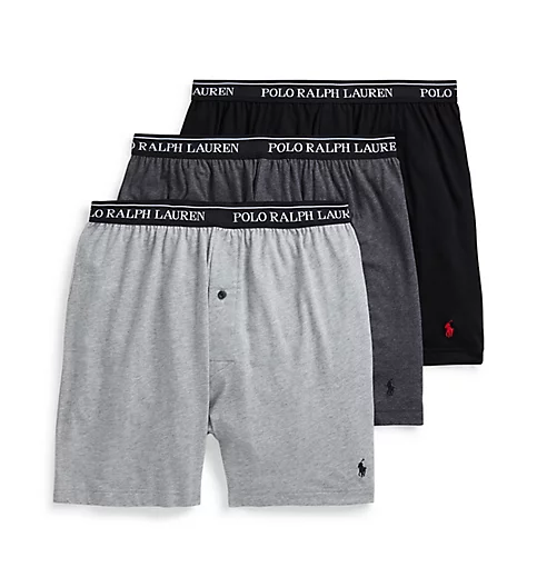 Classic Fit Cotton Knit Boxer - 3 Pack ANDMBK M by Polo Ralph Lauren