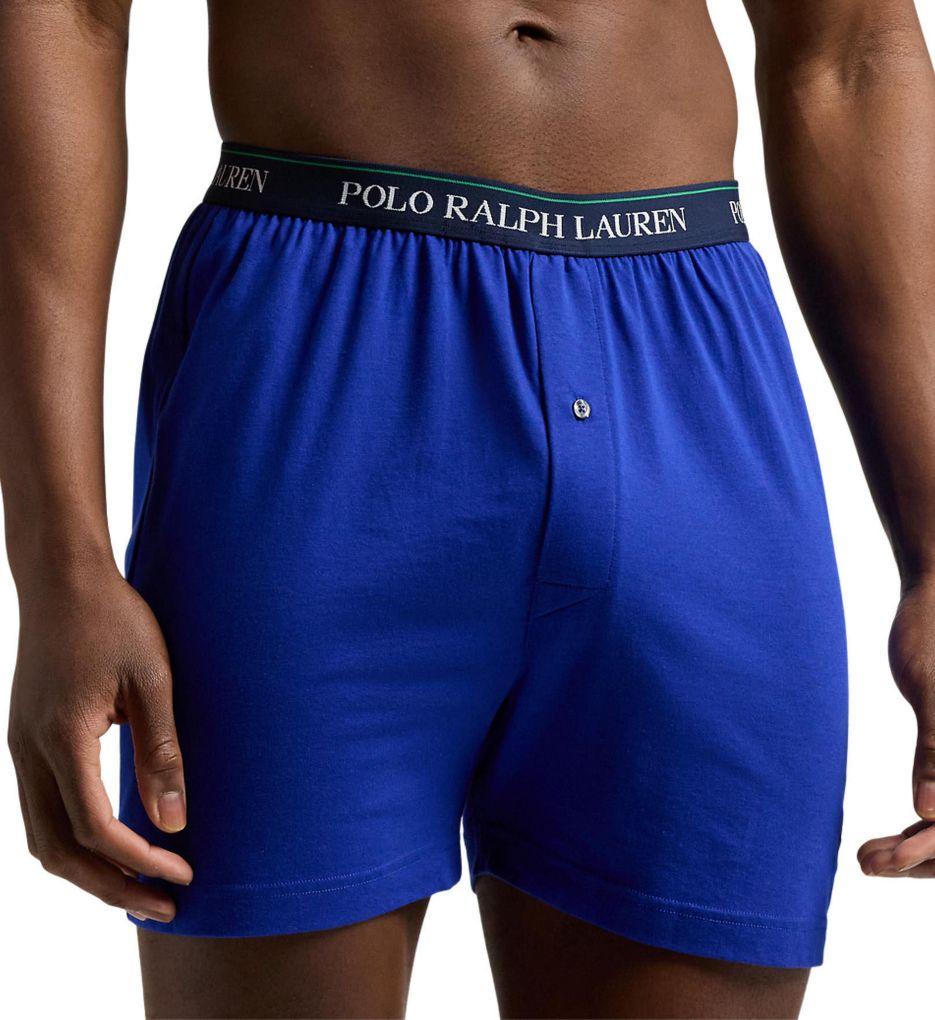 Polo Ralph Lauren Classic Fit W/ Wicking 3-pack Knit Boxers in Blue for Men