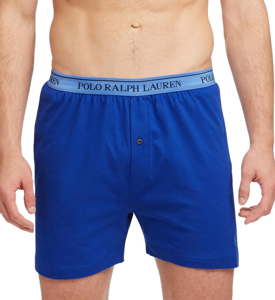 Polo Ralph Lauren Classic Fit W/ Wicking 3-pack Knit Boxers in Blue for Men