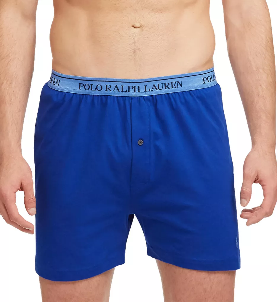 Classic Fit Cotton Knit Boxers - 5 Pack POBLAC S