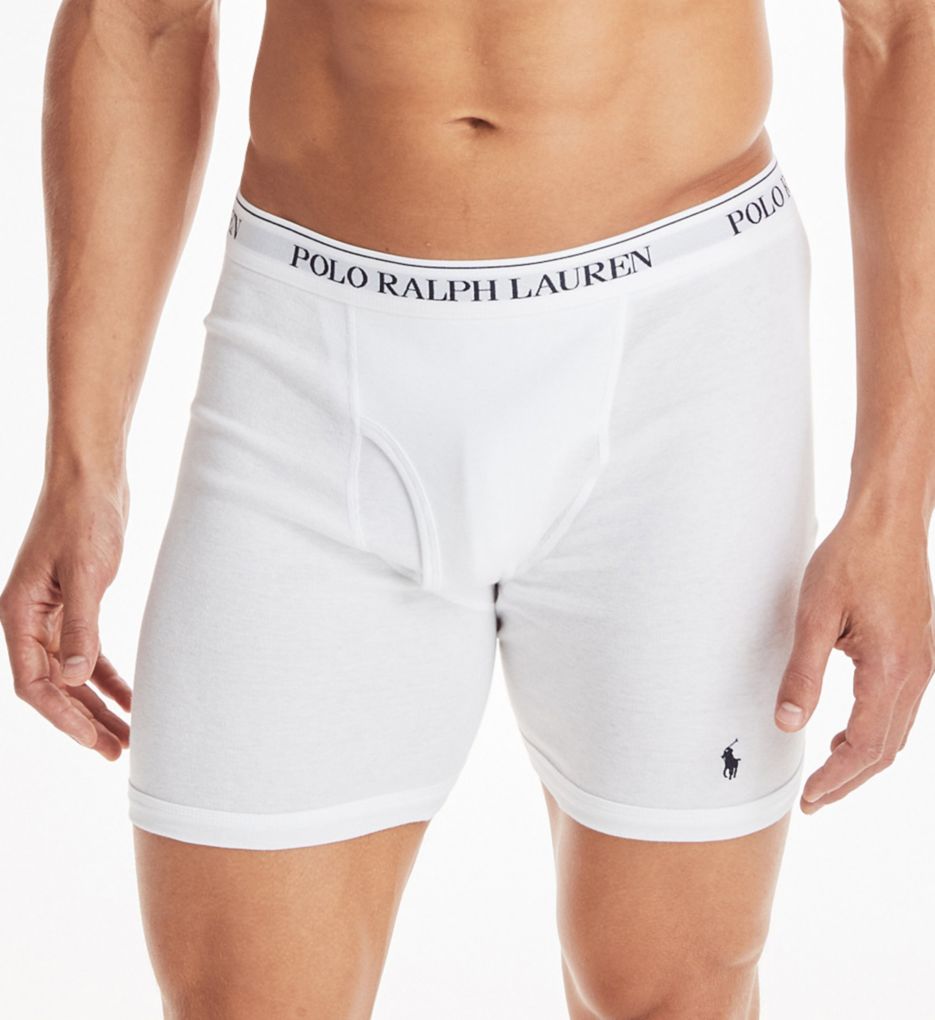 Polo Ralph Lauren Classic Fit Cotton Long Leg Boxer Brief - 3 Pack NCLBP3 - Image 1