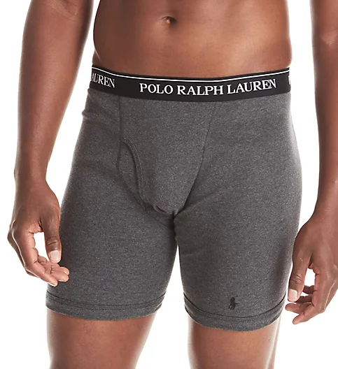 Polo Ralph Lauren Classic Fit Cotton Long Leg Boxer Brief - 3 Pack NCLBP3