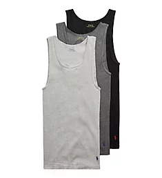 Classic Fit 100% Cotton Ribbed Tank - 3 Pack ANDMBK S