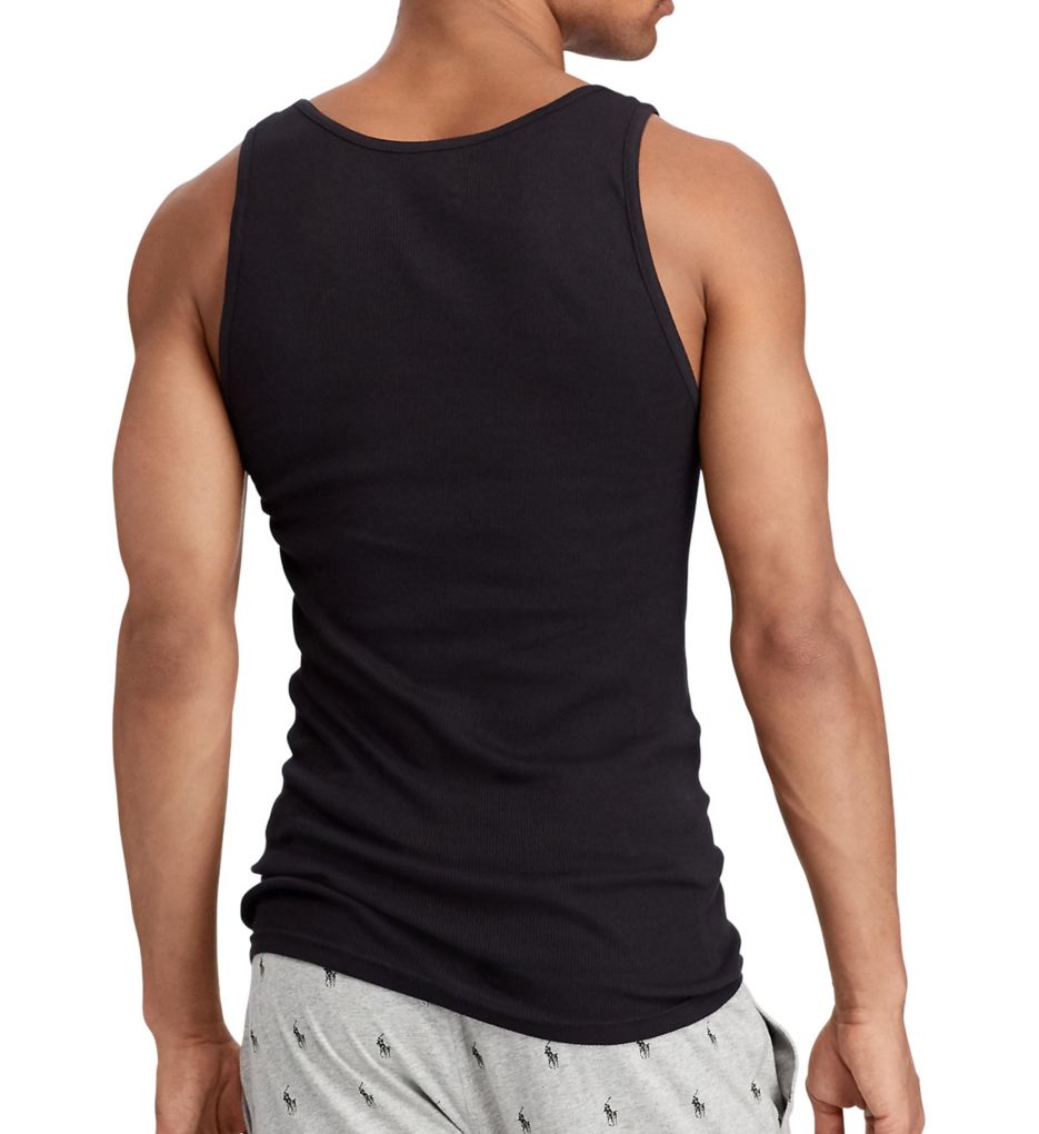 Polo Ralph Lauren Classic Fit 100% Cotton Ribbed Tank - 3 Pack NCTKP3 - Image 2